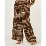 Estelle Josie Geometric Pant in Cedar/Crème