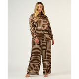 Estelle Josie Geometric Pant in Cedar/Crème