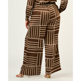 Estelle Josie Geometric Pant in Cedar/Crème