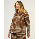 Estelle Josie Geometric Shirt in Cedar/Crème