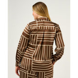 Estelle Josie Geometric Shirt in Cedar/Crème