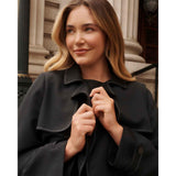 Estelle Jude Cropped Trench Jacket in Black