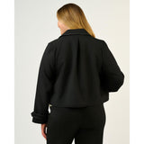 Estelle Jude Cropped Trench Jacket in Black