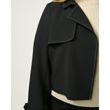 Estelle Jude Cropped Trench Jacket in Black