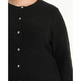 Estelle Night Cardi Sparkle Knit In Black