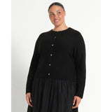 Estelle Night Cardi Sparkle Knit In Black