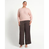Estelle Night Crew Sparkle Knit In Blush Pink