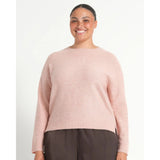 Estelle Night Crew Sparkle Knit In Blush Pink