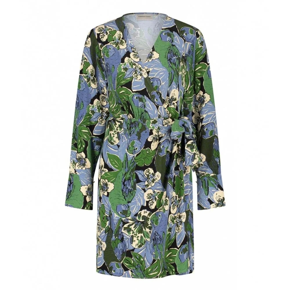 Fabienne Chapot Selena Short Dress In Black Parrot Green