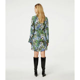 Fabienne Chapot Selena Short Dress In Black Parrot Green