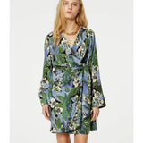 Fabienne Chapot Selena Short Dress In Black Parrot Green