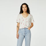 Fabienne Chapot Phill V-neck Pink Flower T-shirt
