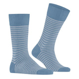 Falke Family Men's Special Edition Socks in Sky Blue Striped
