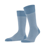 Falke Family Men's Special Edition Socks in Sky Blue Striped