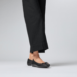 FitFlop DELICATO Bow Soft Leather Ballerinas In Black