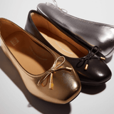 FitFlop DELICATO Bow Soft Leather Ballerinas in Black