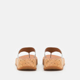 FitFlop F-Mode FlatForm Toe Post Sandals Silver