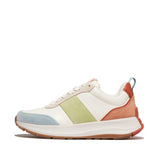 FitFlop F-MODE Flow Suede-Mix Flatform Sneakers In Apricot