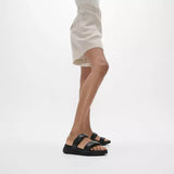 FitFlop F-MODE GO Adjustable Two-Bar Slides In All Black