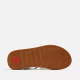 FitFlop F-MODE Leather Flatform Fisherman Sandals In Urban White