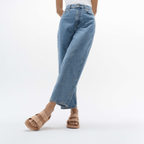 FitFlop Gen-Ff Buckle Two-Bar Leather Slides in Classic Beige