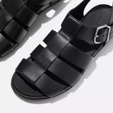 fitflop GRACIE Leather Fisherman Sandals In Black