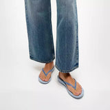 FitFlop IQUSHION Sparkle Flip-Flops In Cloudy Blue