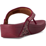 FitFlop Lulu Glitter Toe-thongs In Ruby Mix