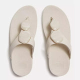 FitFlop LULU Marbled-Stone Toe-Post Sandals In Paris Beige