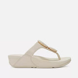 FitFlop LULU Marbled-Stone Toe-Post Sandals In Paris Beige