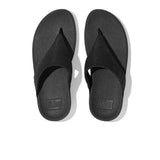 FitFlop Lulu Shimmerlux Toe-Post Sandals Sort Black