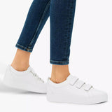 FitFlop Rally Strap Leather Trainers, Urban White