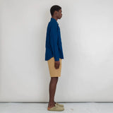 Folk Relaxed Fit Shirt - Indigo Micro Waffle
