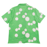 Folk Short Sleeve Soft Collar - Green Dot Print