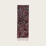 FRAAS Cashmink Scarf With An Abstract Pattern In Denim Dust