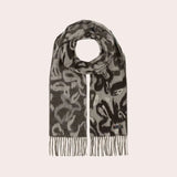 FRAAS Cashmink Scarf With An Abstract Pattern In Stone