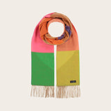 FRAAS Cashmink Scarf With Colour Block Hearts In Multi
