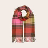FRAAS Cashmink Scarf With Colourful Checks In Safari Green