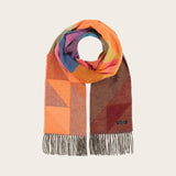 FRAAS Cashmink Scarf With Geometric Design In Pink