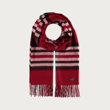 FRAAS Wide Cashmink Scarf With FRAAS Plaid Check In True Red