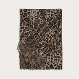 FRAAS Cashmink Scarf With Leo Design In Taupe