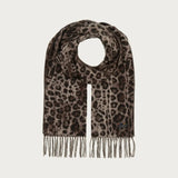 FRAAS Cashmink Scarf With Leo Design In Taupe