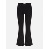 FRAME The Icon Mid Rise Flare In Black