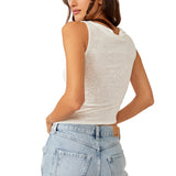 Free People Care FP Be My Baby Tee in Ivory