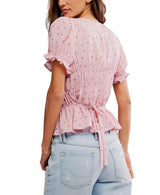 Free People Adore You Blouse in Bleached Mauve