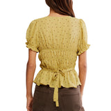 Free People Adore You Blouse in Crushed Rosemary
