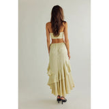 Free People Autumn Promenade Maxi Skirt in Tea Cookie Ivory