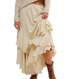 Free People Autumn Promenade Maxi Skirt in Tea Cookie Ivory