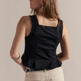Free People Bridgette Corset Top in Black