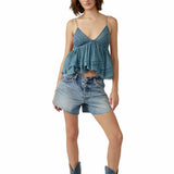 Free People Carrie Top Blue Mirage